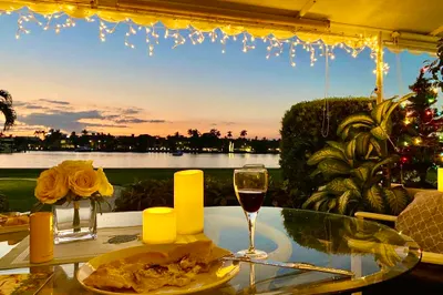 Tahiti Cove #7 Sunset View from table wi