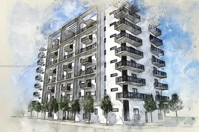 Rendering of potential development of 91 units, 1