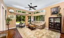 Living space with clerestory windows and garden views/access