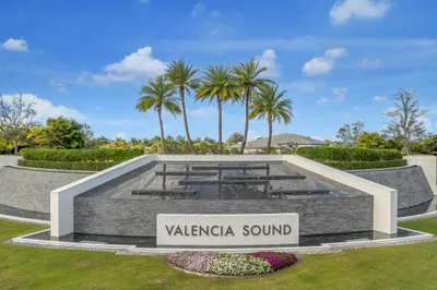Bold Signage Of Valencia Sound Name ( With Fountai