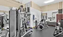 AC garage set up as a home gym
