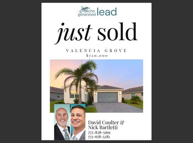 Just Sold in Valencia Grove!
