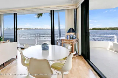 Living Room with Direct Waterfront Views