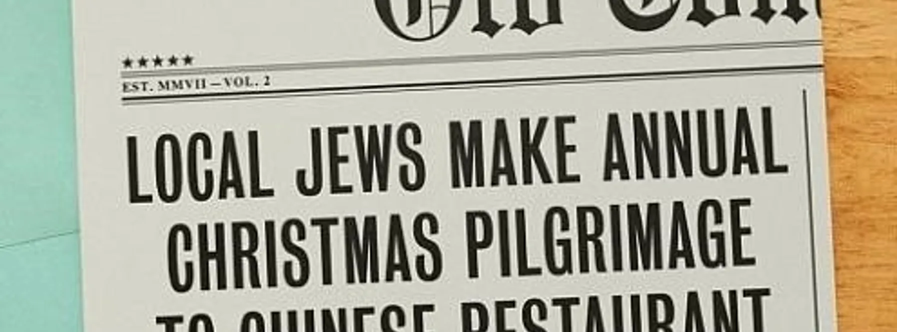 Jews and Chinese food on Christmas