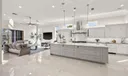 A grand kitchen and family room