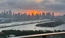 sunset on cloudy day