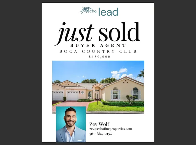 Just Sold in Boca Country Club!