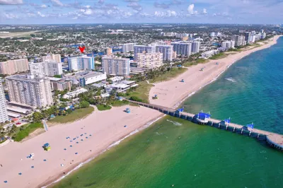Across the street from the beach