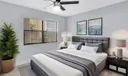 Vurtually staged guest bedroom